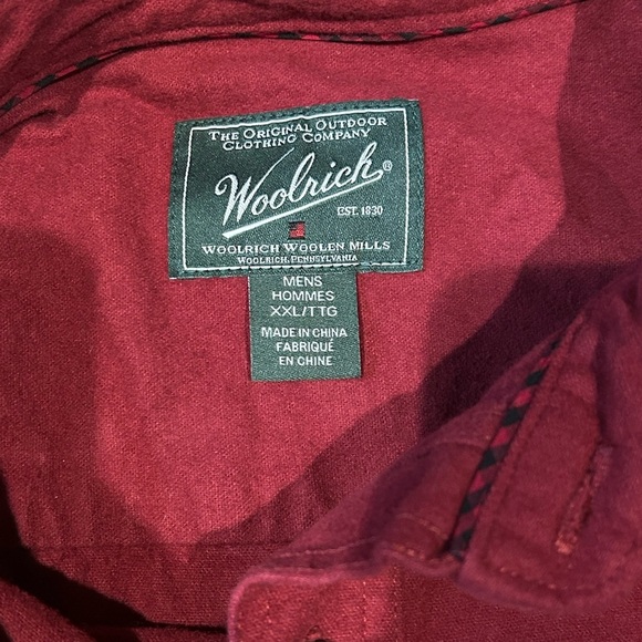 Men’s Woolrich Expedition Chamois Flannel Button Down Shirt XXL - Picture 4 of 4